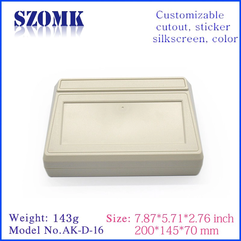 Materiale Desktop contenitore SZOMK di alta qualità in plastica ABS / AK-D-16 / 200x145x54mm