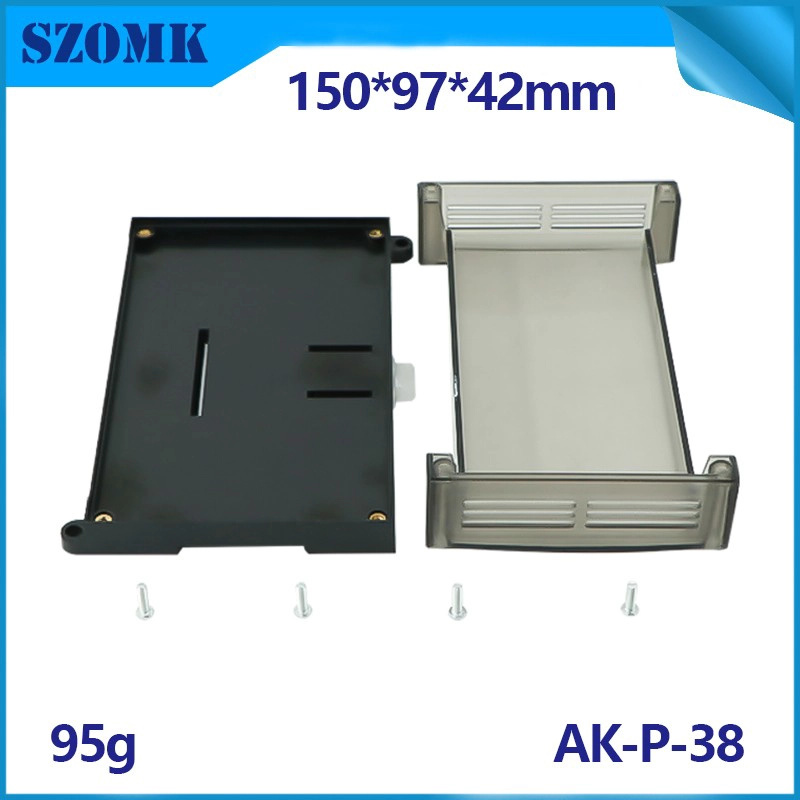 Caja de control de Szomk PLC Tapa transparente para PCB y bloques de terminales AK-P-38 150 * 90 * 40mm