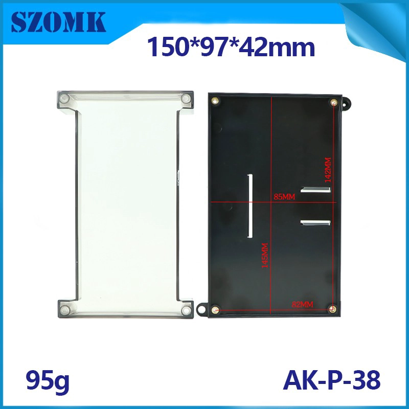 Caja de control de Szomk PLC Tapa transparente para PCB y bloques de terminales AK-P-38 150 * 90 * 40mm