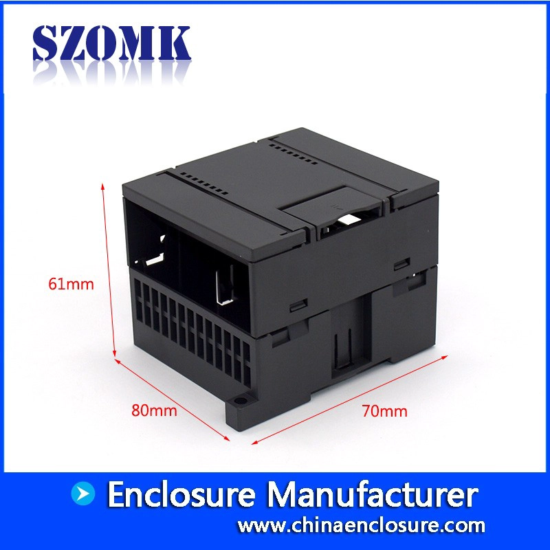 SZOMK Plastic Electronics Din Rail PLC Enclosure Junction box 80*70*61mm