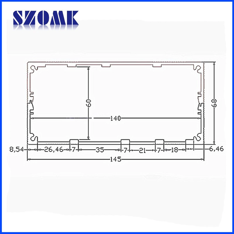 SZOMK custom amplifier automobile ecu aluminum enclosure AK-C-C25 68*145*200