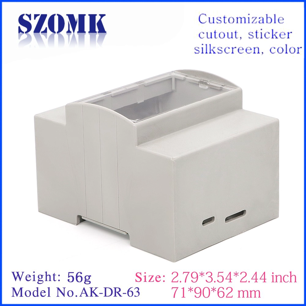 SZOMK DIN导轨外壳,用于覆盆子派AK-DR-63 90X71X62mm