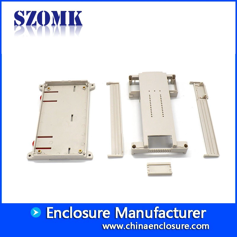 SZOMK elektronische Kunststoff-DIN-Schienengehäuse PCB-Gehäuse Box Größe für PLC AK-P-20 168 * 115 * 40mm