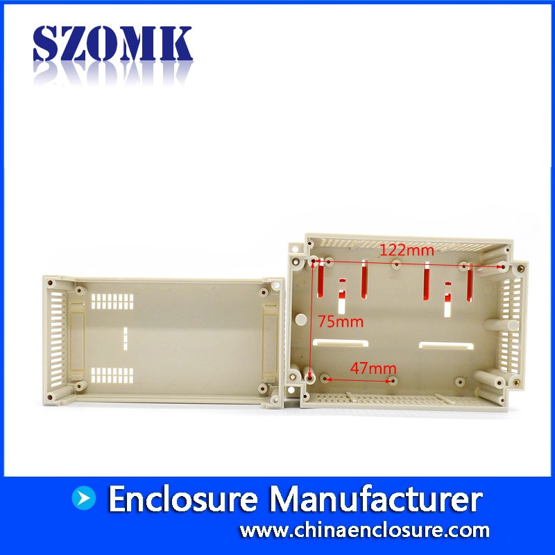 SZOMK new plc din rail plastic enclosure small plastic control box with terminal block