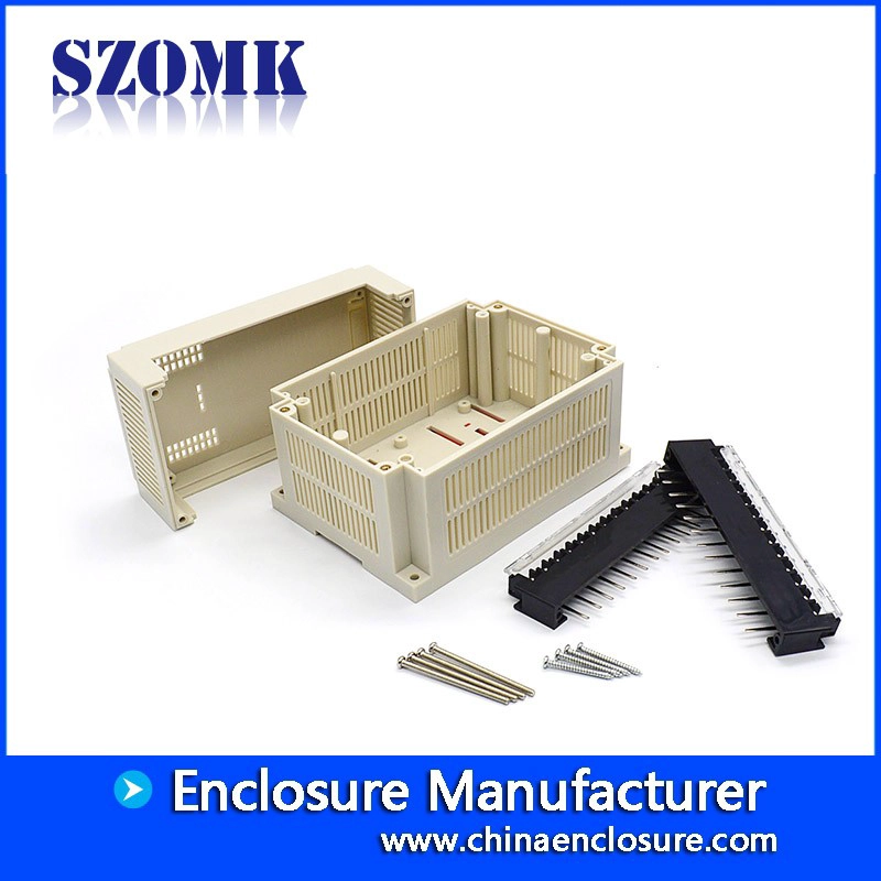 SZOMK new plc din rail plastic enclosure small plastic control box with terminal block