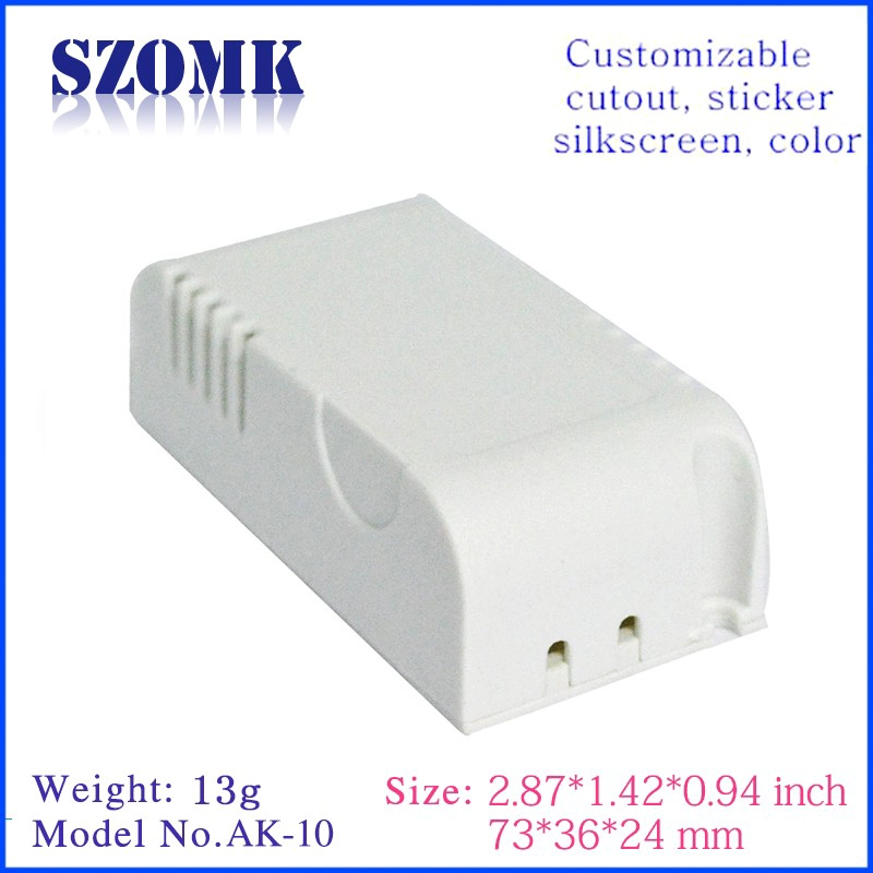 SZOMK plastic abs led power supply enclosure case electrical project housing box/AK-10