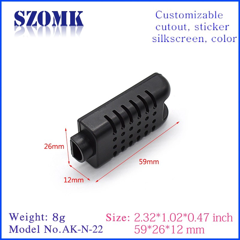 SZOMK plastic small humidity sensor connection box AK-N-22 80x80x27mm