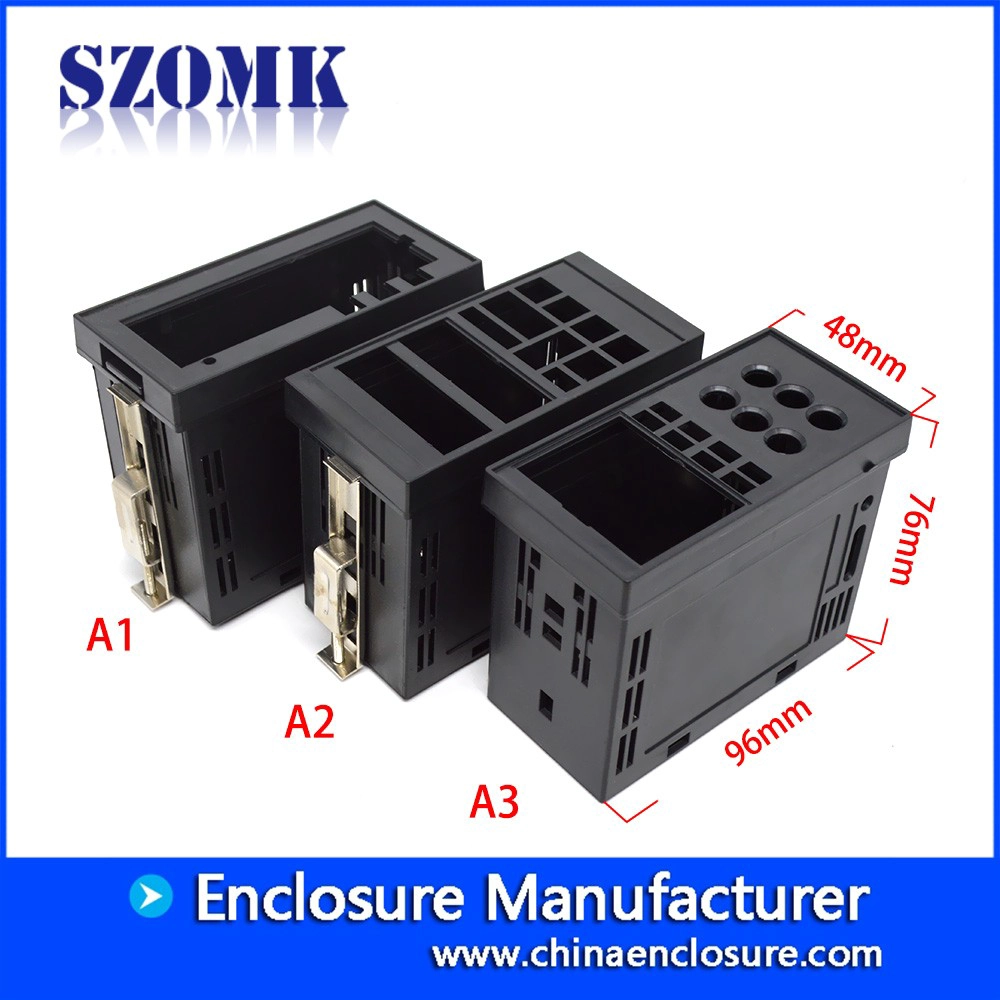 Shenzhen best selling hot chinese products two types din rail termination box plastic enclosure manufacturer AK-DR-55 96*48*76mm