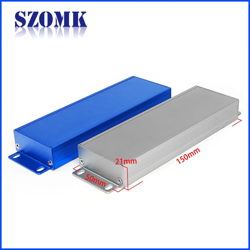 Shenzhen supplier extruded aluminum enclosure amplifier shell plc power switch box size 50*21*150