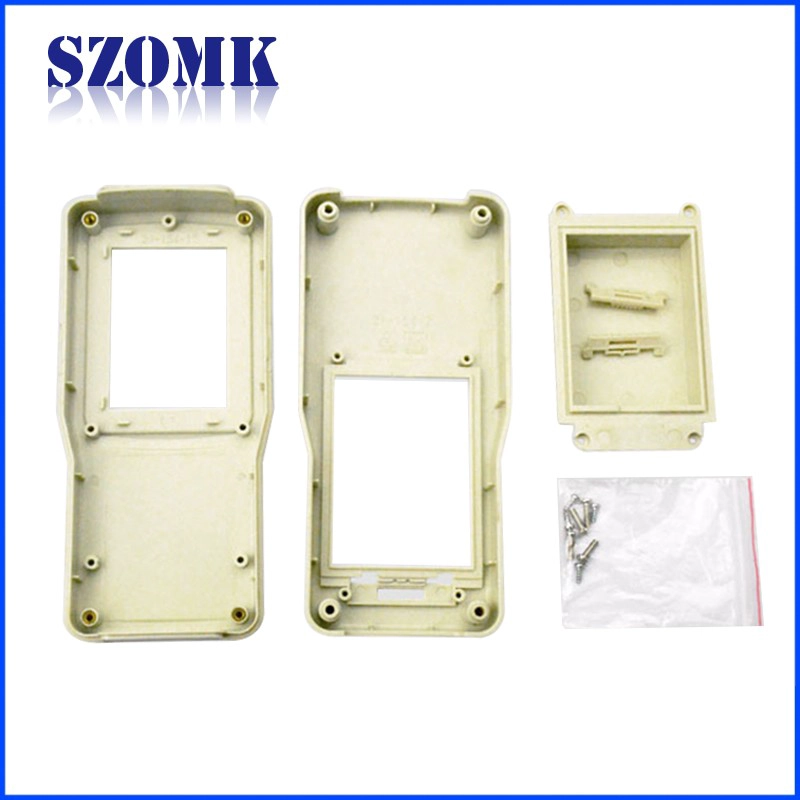 Szomk abs plastic handheld enclosure with lcd display screen AK-H-56 177*84*34mm