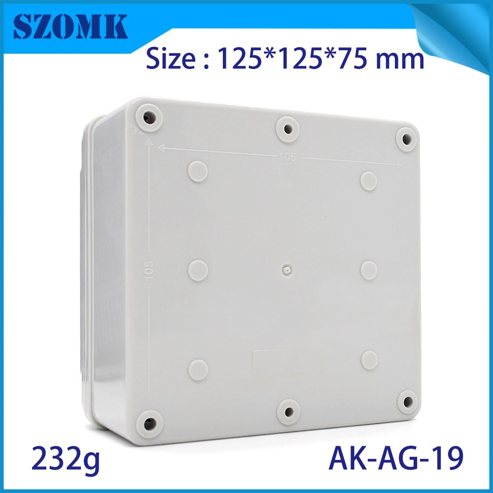 Szomk kleine vierkante behuizing IP66 Waterdichte aansluitdoos AK-AG-19 125 * 125 * 75mm