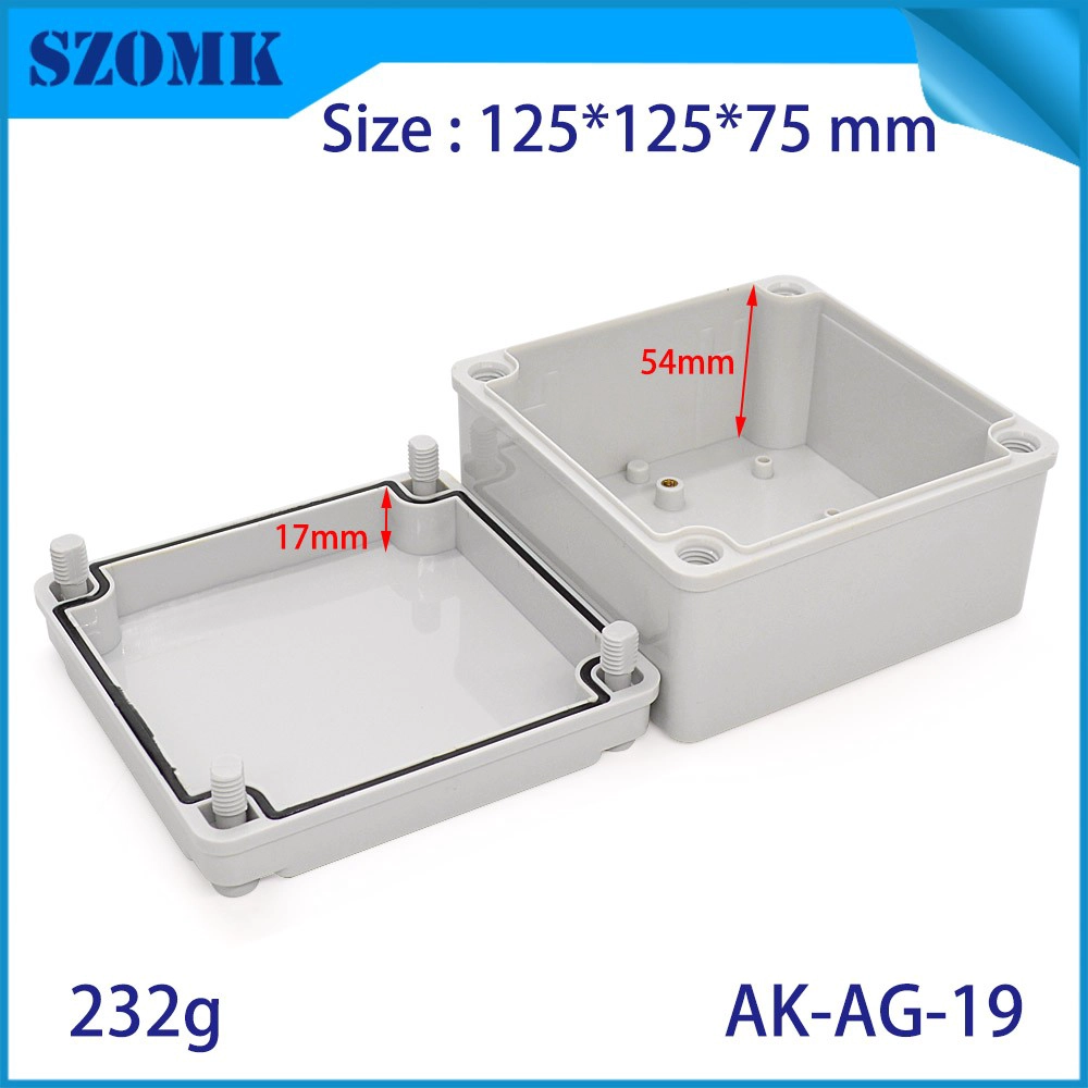 Szomk kleine vierkante behuizing IP66 Waterdichte aansluitdoos AK-AG-19 125 * 125 * 75mm