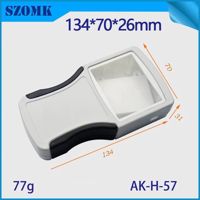 Very design handheld plastic enclosure for LCD device AK-H-57 134*70*31mm