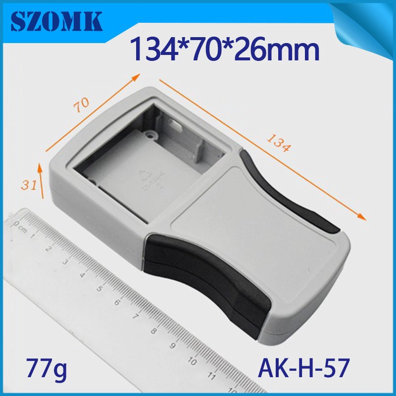 Very design handheld plastic enclosure for LCD device AK-H-57 134*70*31mm