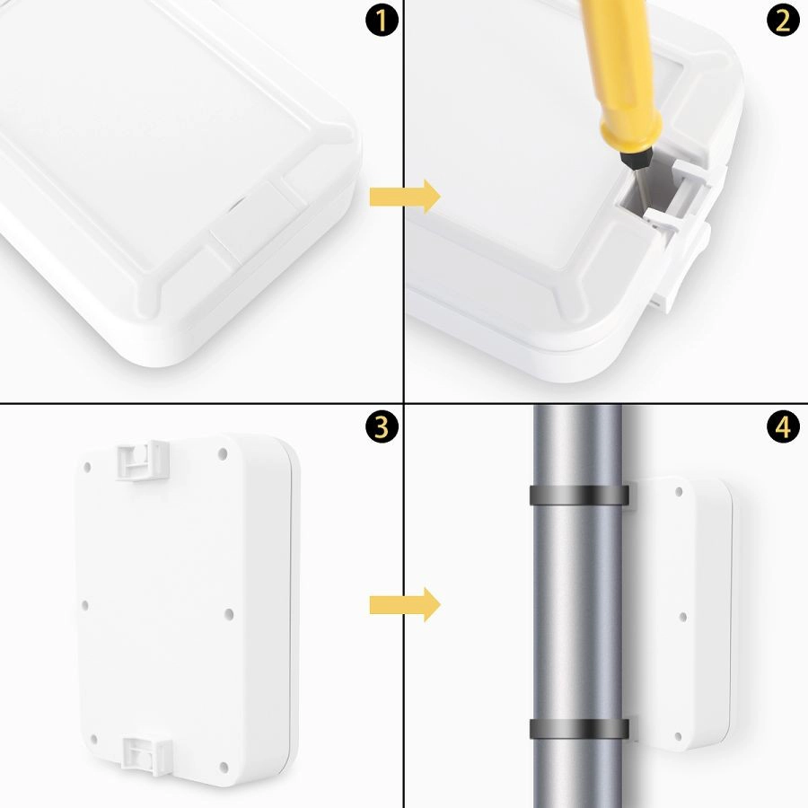 WP13183 IP67 Plazo impermeable Cubo de plástico Cinete de montaje de poste IoT Gateway