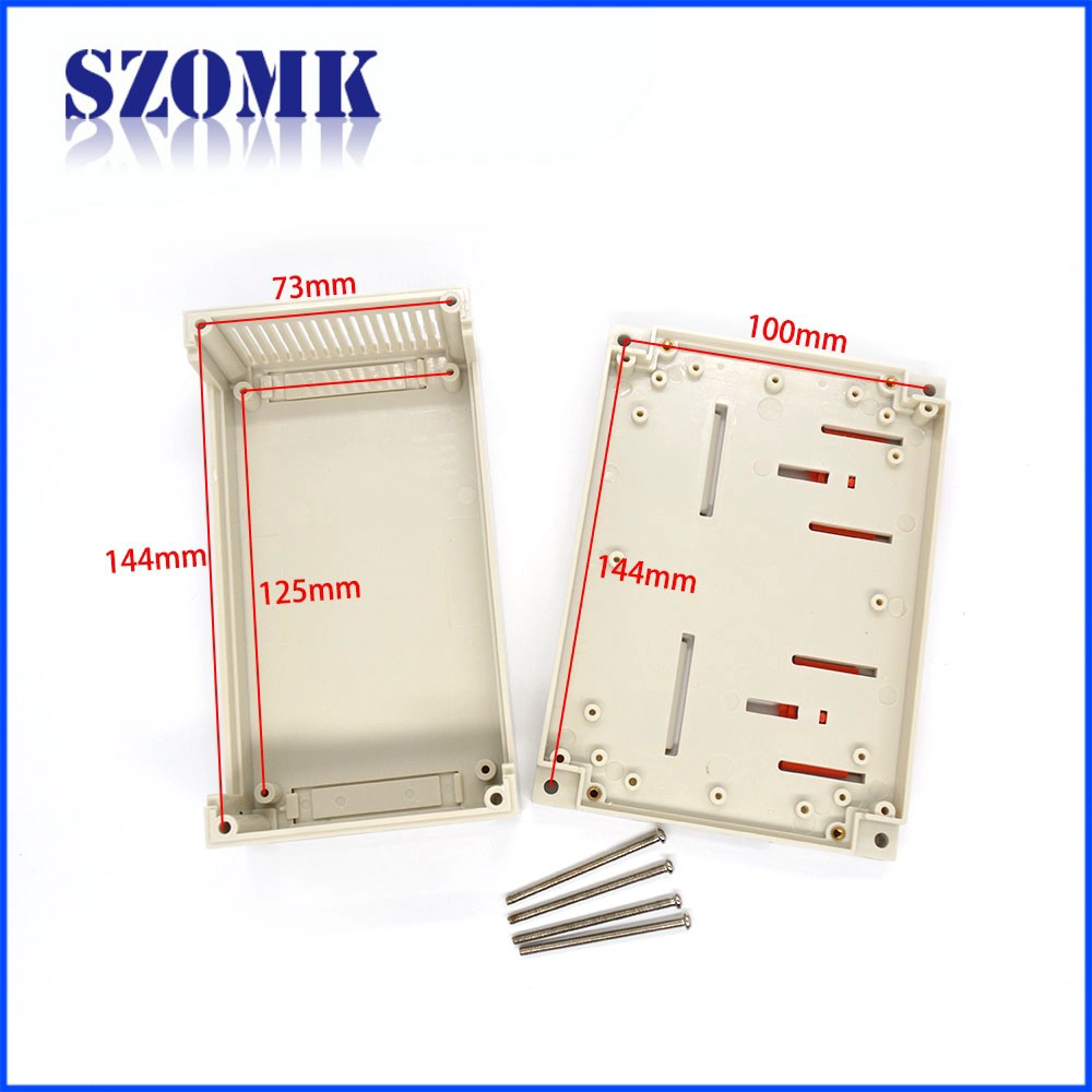 Wall mounting plastic din rail industrial control abs housing instrument box for pcb AK-P-30 155*110*60mm