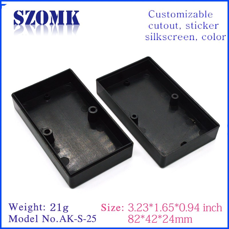 White and black color little box plastic abs plastic housing electronics box plastic electrical case for pcb 82*42*24mm