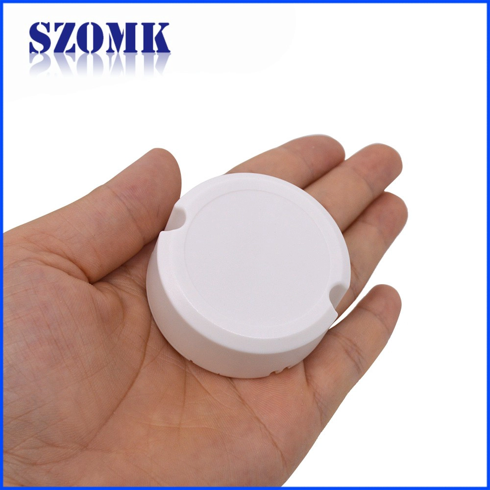 Weißes kleines rundes LED-Netzteilgehäuse aus Kunststoff für Leiterplatte AK-38 54 * 23mm