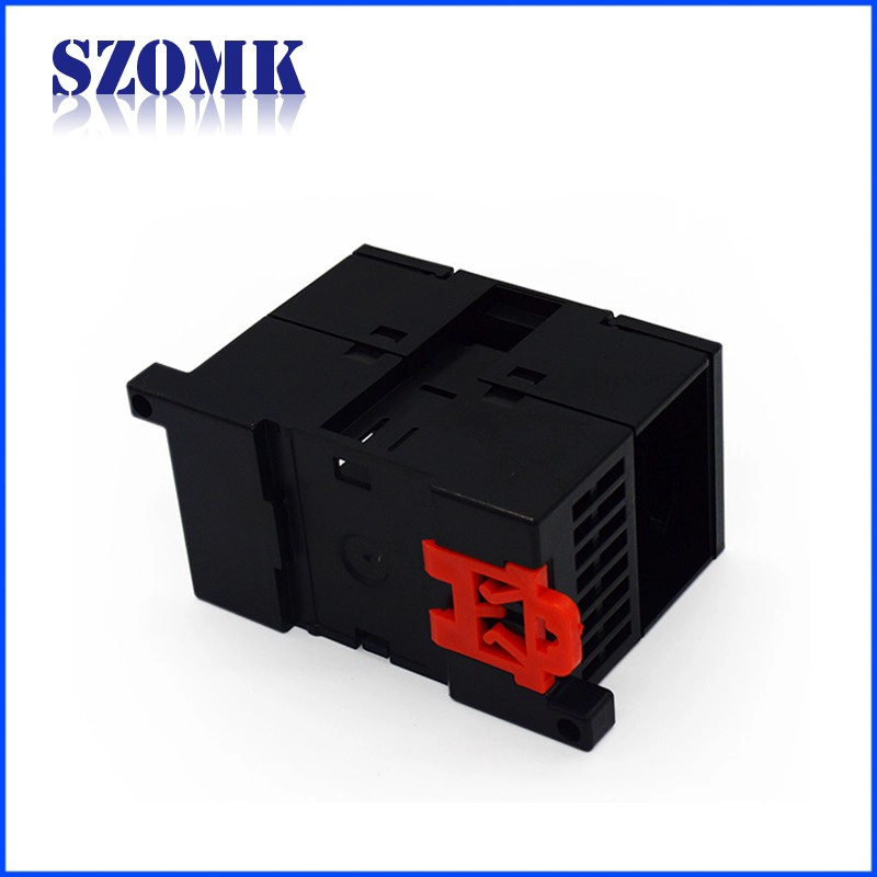 couleur noire d'abs pour la boîte industrielle de boîtiers de plc de rail din AK-DR-34 93 * 61 * 45mm