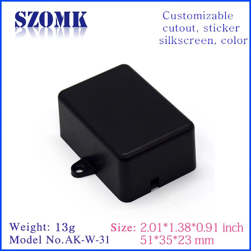 abs control plastic enclosures for electronics 52*36*23mm abs swith housing for pcb board abs plastic enclosure