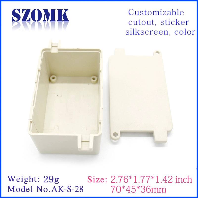 Custodia in plastica nera per alimentazione 70 * 45 * 36 mm 2.76 * 1.77 * custodia elettrica da 1,41 pollici