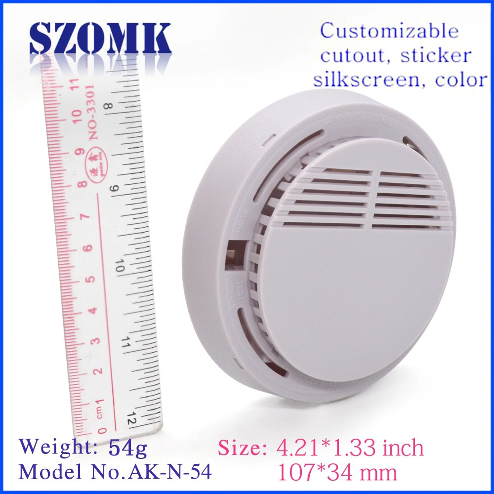china supplier plastic smoke detector enclosure infrared sensor box size 107*34mm