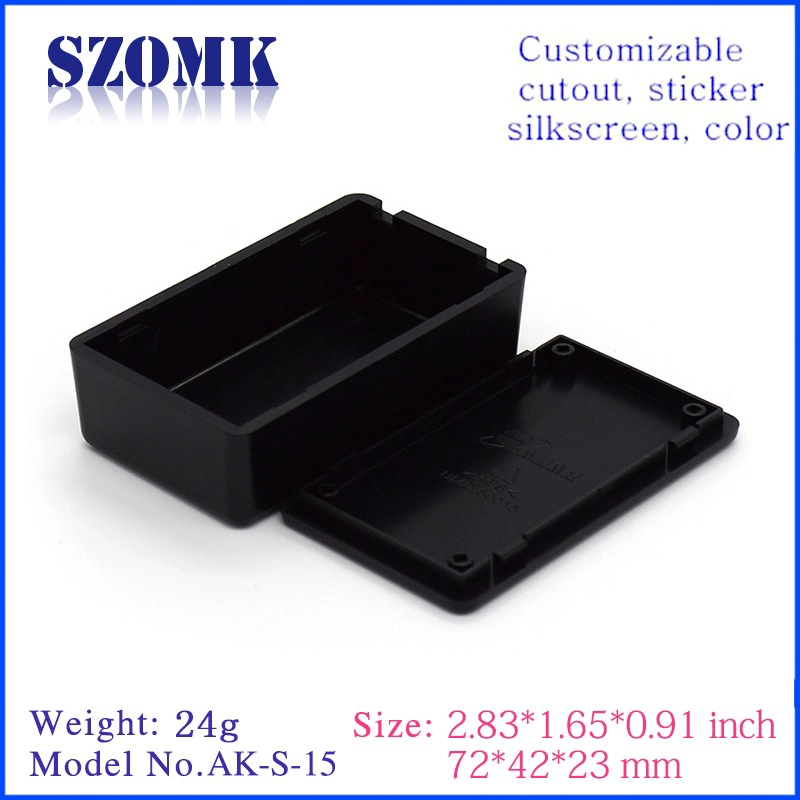 custom plastic electronic control junction enclosure from szomk AK-S-15 23*42*72mm