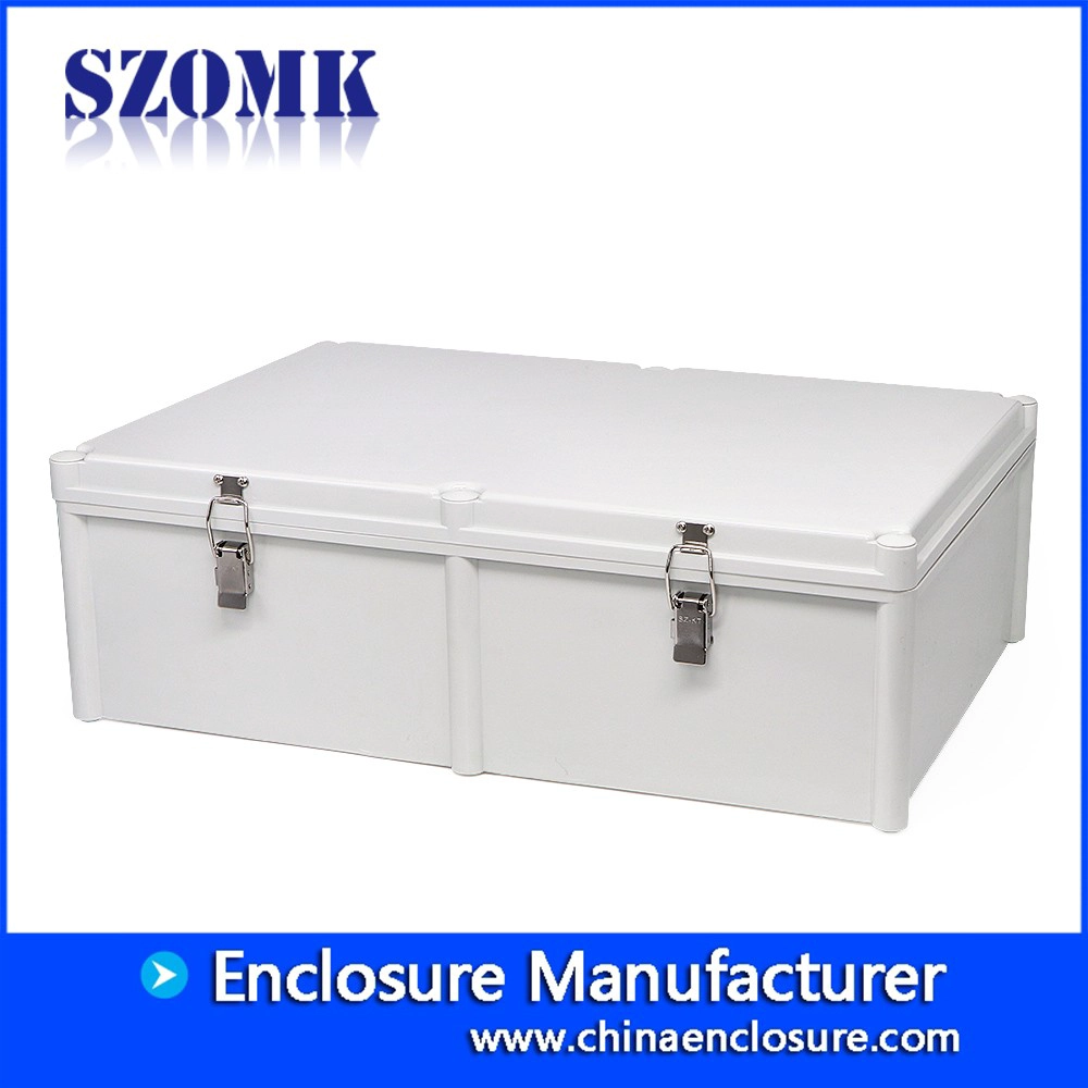 customizable IP65 waterproof enclosure junction box hinged plastic electrical box waterproof instrument housing 560*380*185mm AK-02-34-JK szomk plastic device control enclosure box