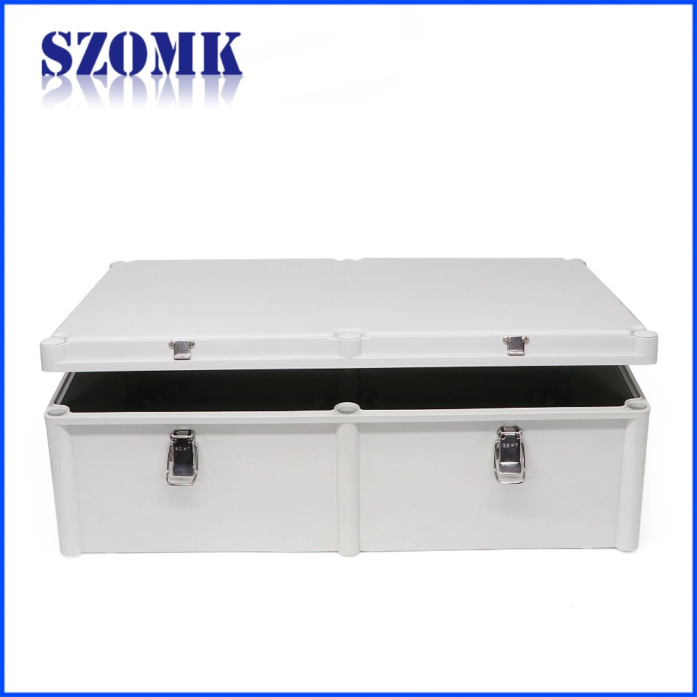 customizable IP65 waterproof enclosure junction box hinged plastic electrical box waterproof instrument housing 560*380*185mm AK-02-34-JK szomk plastic device control enclosure box