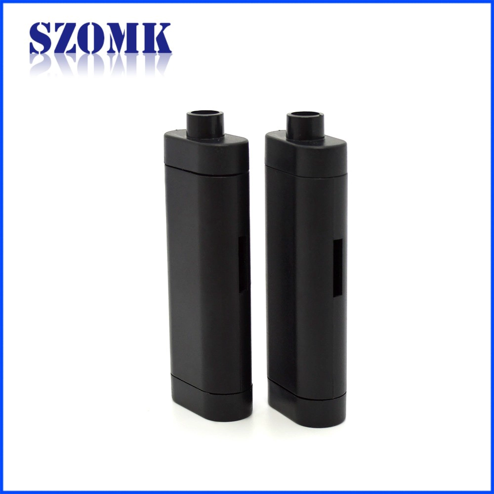 customized black line junction enclosure electronic pcb housing size 65*23*12mm