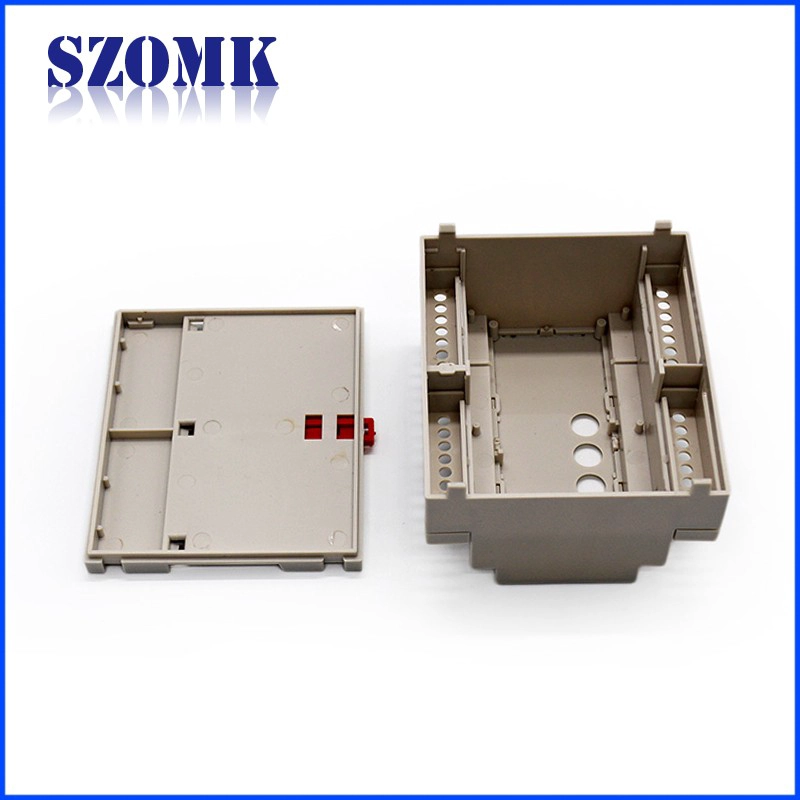 Nuevo diseño de carcasa de plástico ABS para caja de conexiones de instrumentos de diseño de PCB AK-DR-26 106 * 90 * 58 mm
