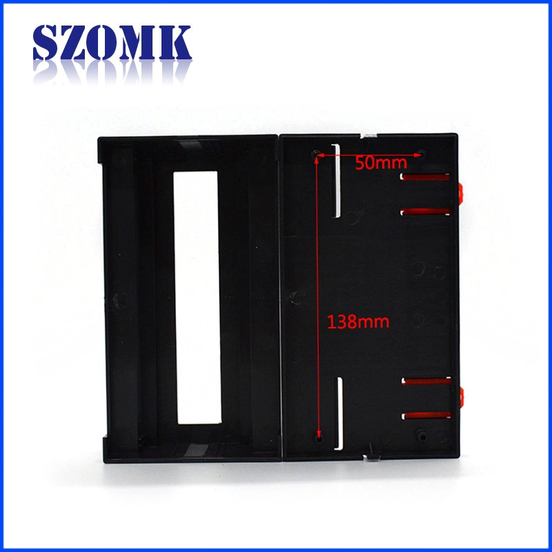 din rail plastic enclosure with 158*88*59mm custom industrial plastic enclosure from szomk