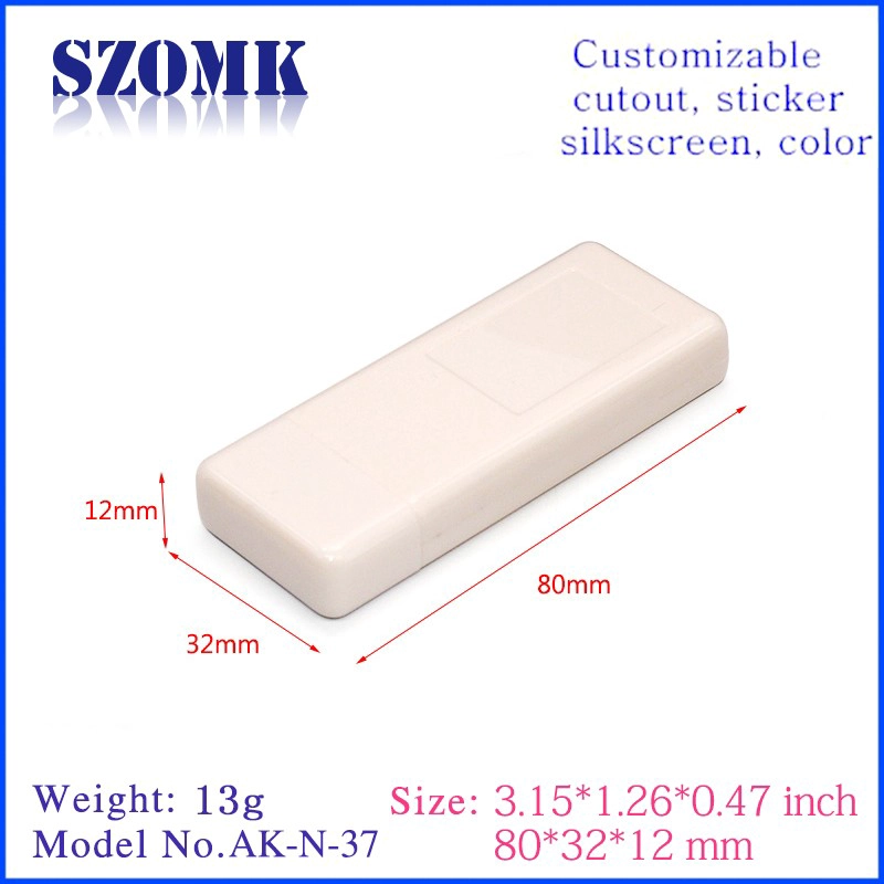 electronic device usb enclosure industrial plastic usb enclodure with 80(L)*32(W)*12(H)mm