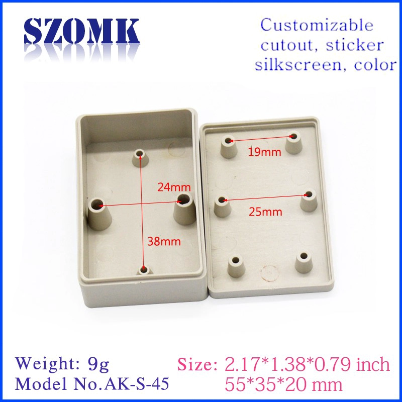 electronics plastic enclosure outdoor electrical junction box AK-S-45 20*35*55mm