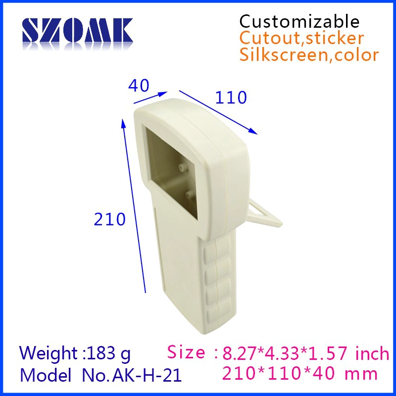 handheld plastic case plastic enclosure for electronic AK-H-21