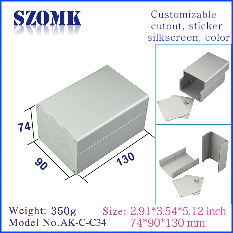 high quality custom silvery 74x90x130 bud boxes aluminum electrical enclosures AK-C-C34