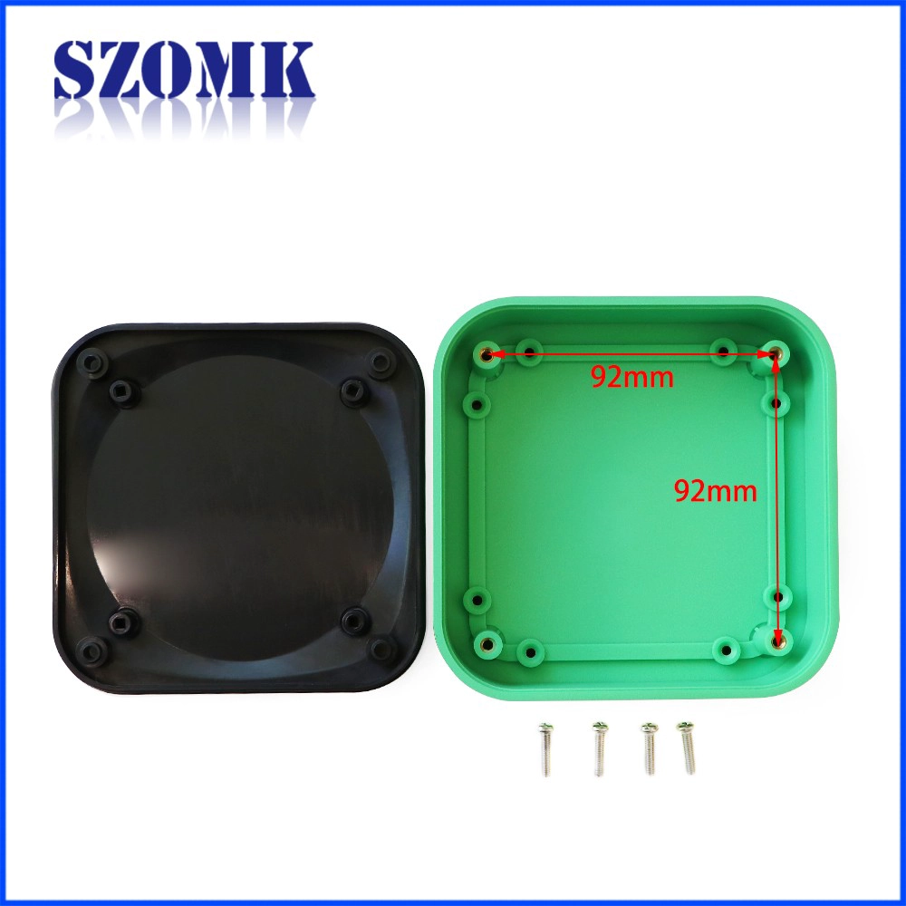 caja electrónica de alta calidad personalizada caja de conexiones de plástico caja electrónica AK-S-123 98 * 98 * 32 mm
