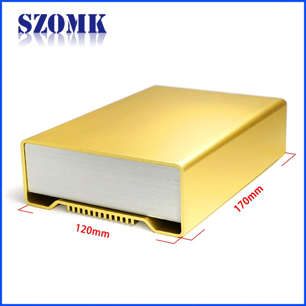 high quality instrument aluminum profile enlcosure DIY electronic alloy aluminum chassis heat sink 46*120*170mm