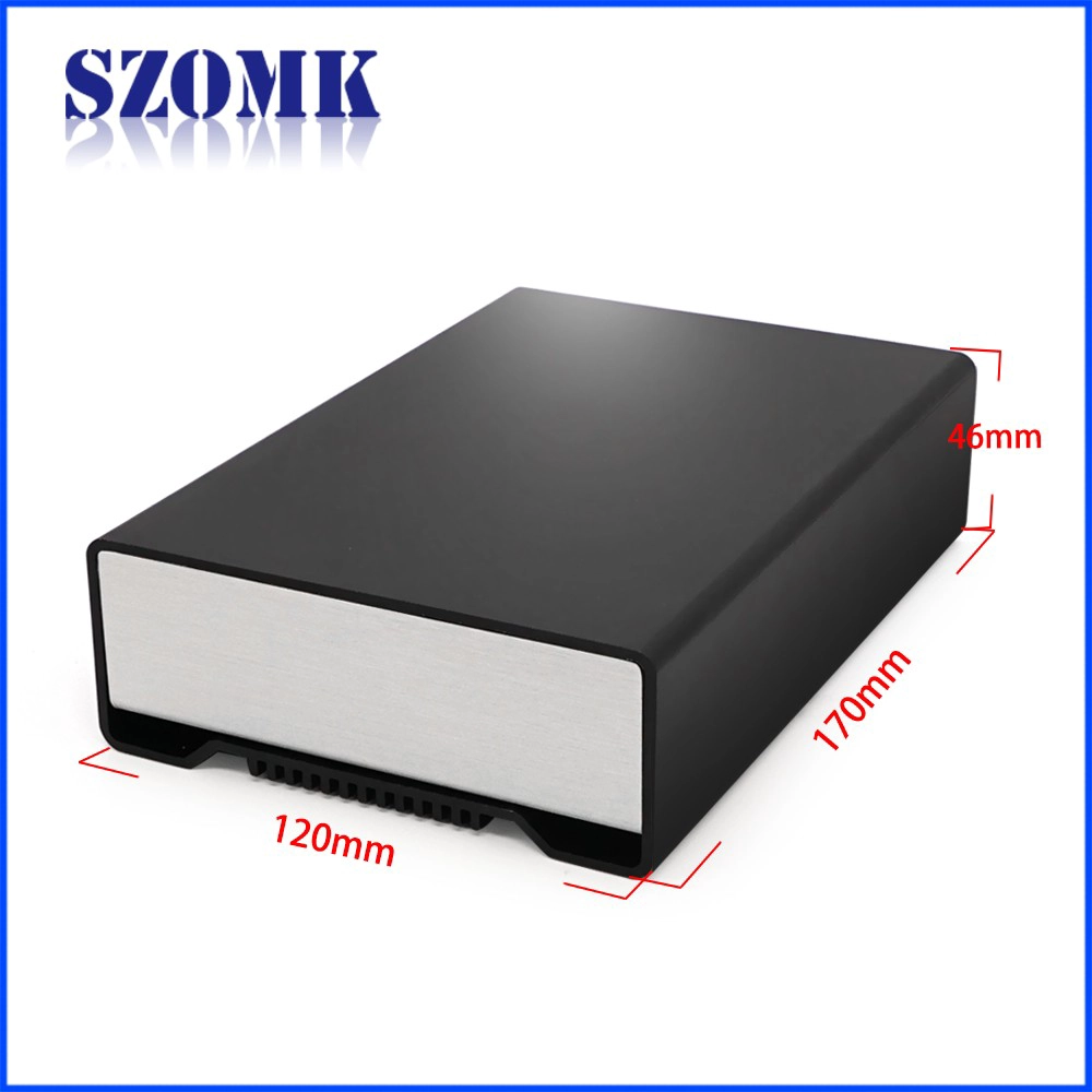 high quality instrument aluminum profile enlcosure DIY electronic alloy aluminum chassis heat sink 46*120*170mm