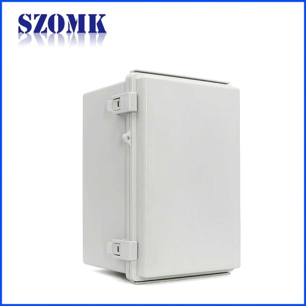 hinged waterproof instrument housing for pcb electronics enclosure 310*200*185mm szomk IP65 seal plastic junction box AK-01-46