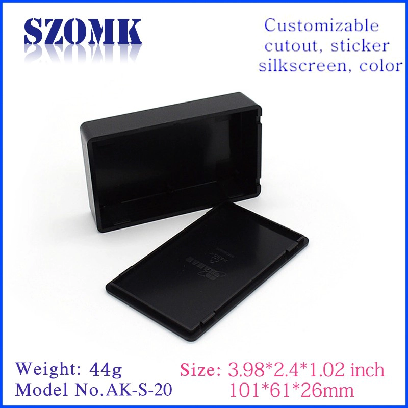 hot selling abs material electronics black plastic enclosure plastic instrument project box, plastic housing