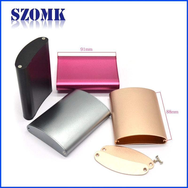 industrial aluminum electronic project enclosure custom aluminum amplfier casing with 91*70*20mm