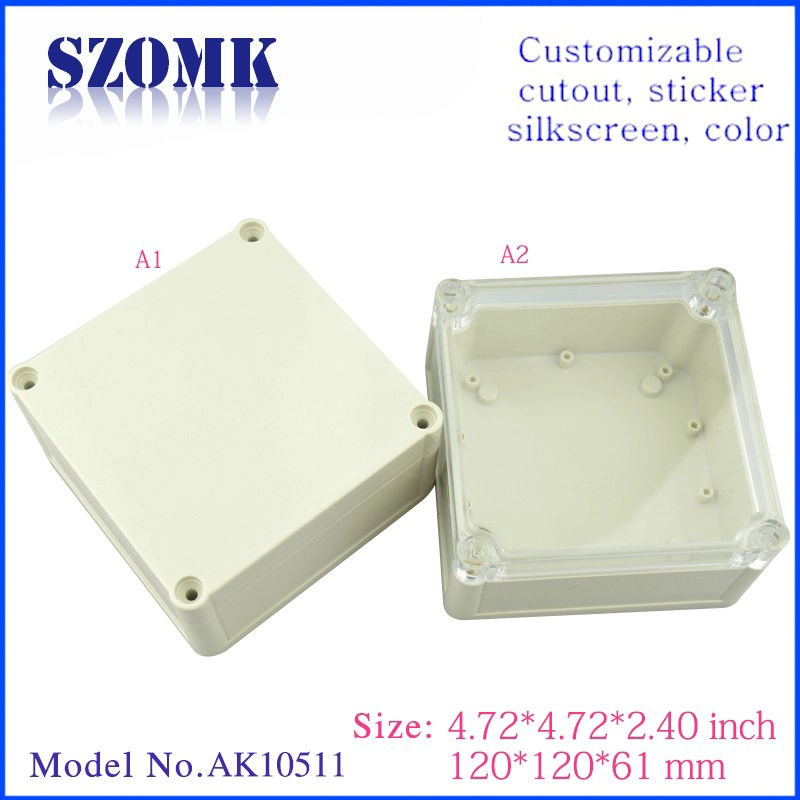 IP68 waterdichte plastic behuizingen voor elektronica AK10511 120 * 120 * 61 mm