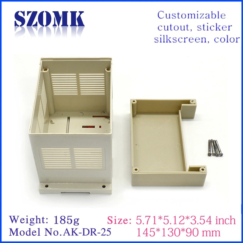Anschlussdose elektronische Projekt Box abs Kunststoffgehäuse AK-DR-25 145 * 130 * 90mm