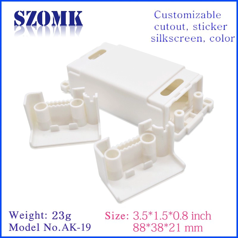 led switch junction box electronics case housing lighting in door or outdoor junction box AK-19 88x38x21mm