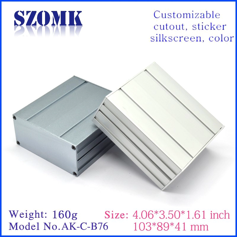 manufacture aluminum amplifier enclosure for circuit board aluminum enclosure with 103*89*41mm