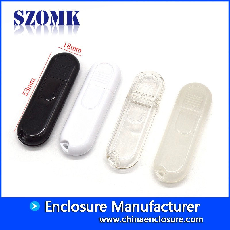 new type small plastic enclosure for usb device transparent box AK-N-52 53*18*8 mm