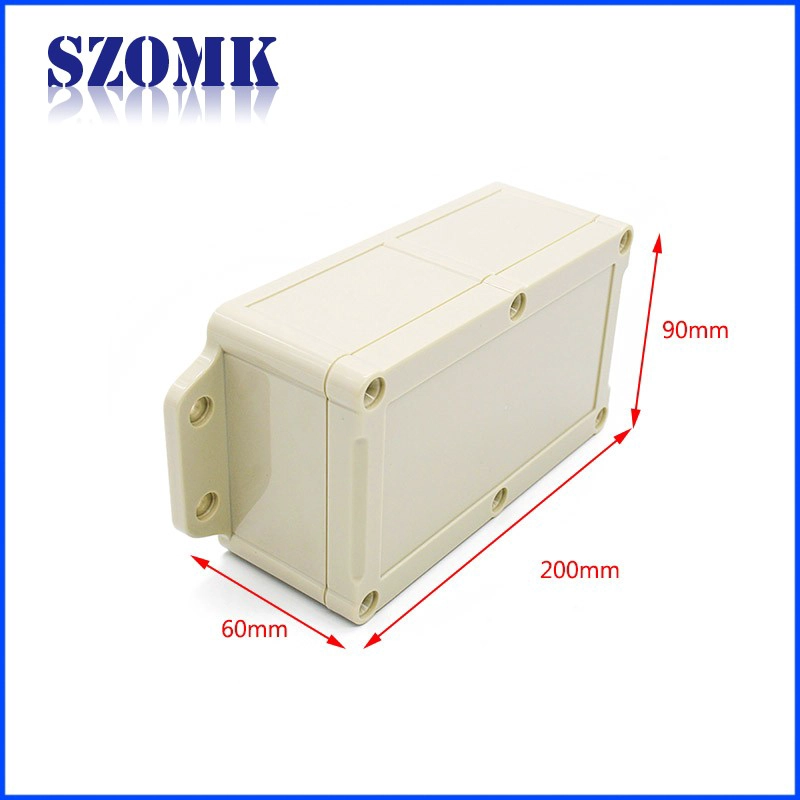 Plastic waterproof outdoor enclosure Plastic wall enclosure szomk enclosure with 200 (L) * 90 (W) * 60 (H) mm