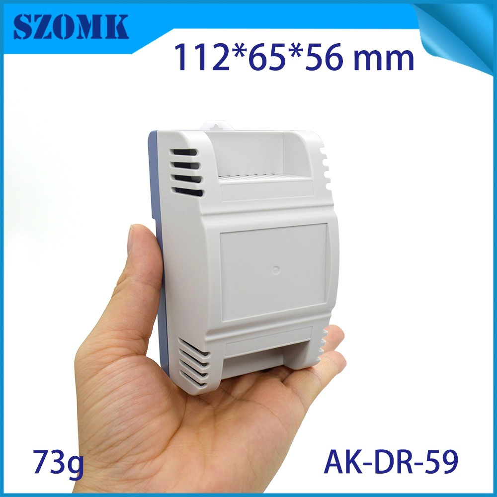 plastic case din rail mount enclosure box for PCB board AK-DR-59