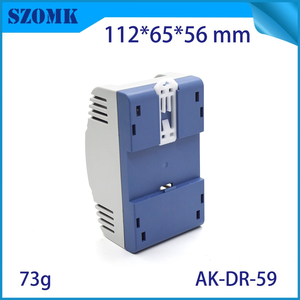 plastic case din rail mount enclosure box for PCB board AK-DR-59